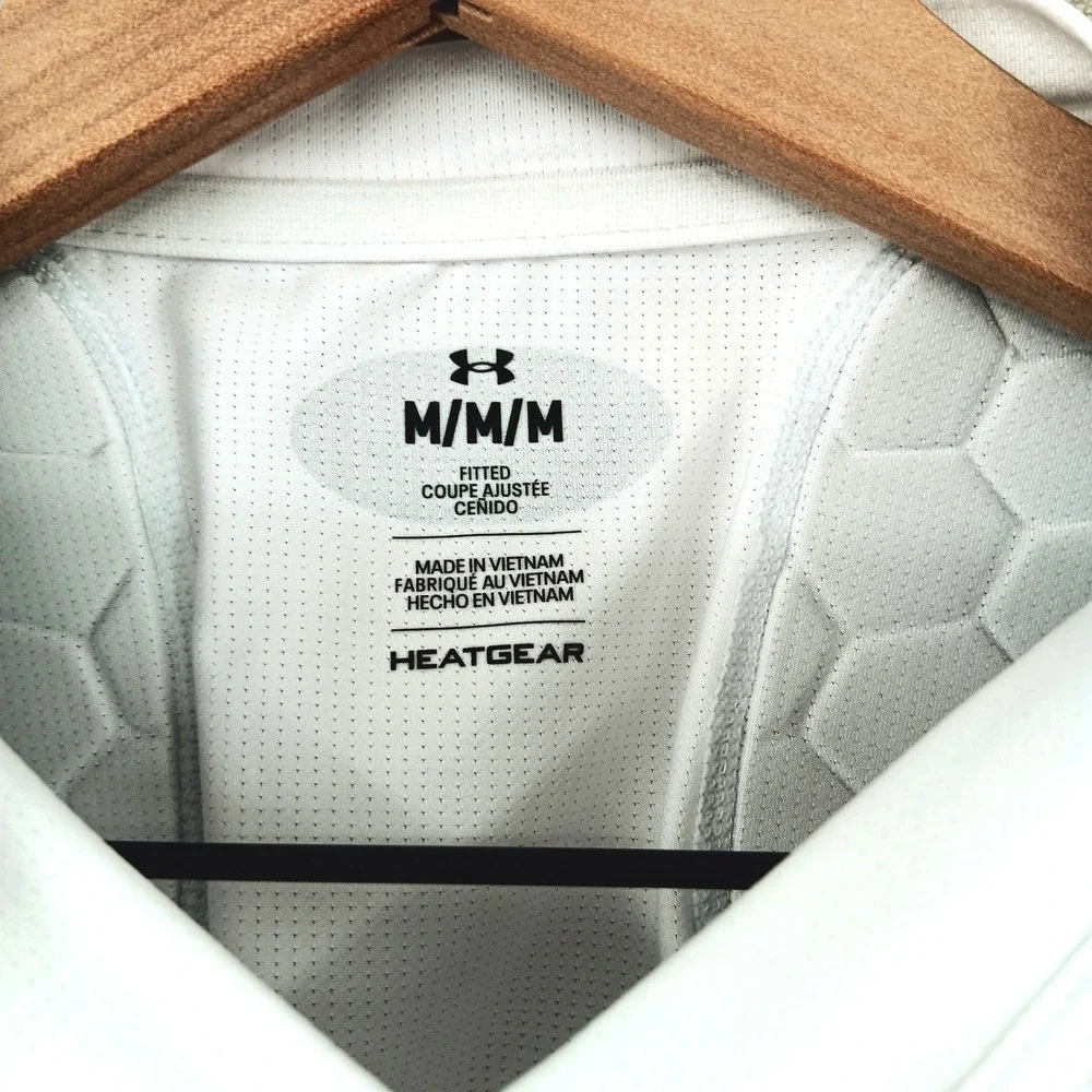 Under Armour Padded Compression Shirt Medium White Camo Football Protective Hex